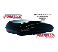 Caja De Techo Baúl Portaequipajes G3 HELIOS 400 330 Lt Portavalijas Negro