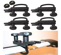 Caja de techo universal de 4 piezas, Kit de montaje de furgoneta de coche Caja de techo Pernos en U Abrazaderas Soportes en U Ancho interno de 85 mm con 8 tuercas de bloqueo de servicio pesado