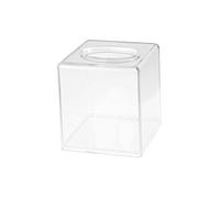 Caja de tejido acrílico cuadrado transparente de tejido facial portavasos cubierta de servilleta organizador de la servilleta soporte de tejido
