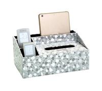 Caja de tejido con caja de almacenamiento, Funda for caja de pañuelos multifuncional de cuero sintético multicolor (26,5 x 16,5 x 12 cm)(N)