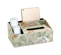 Caja de tejido con caja de almacenamiento, Funda for caja de pañuelos multifuncional de cuero sintético multicolor (26,5 x 16,5 x 12 cm)(Small)