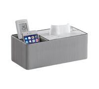 Caja de tejido con caja de almacenamiento, Organizador de escritorio con dispensador de pañuelos faciales, control remoto y almacenamiento de papelería, multicolor(Z)