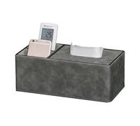 Caja de tejido con caja de almacenamiento, Organizador de escritorio con dispensador de pañuelos faciales, control remoto y almacenamiento de papelería, multicolor(A)