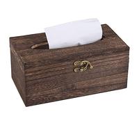 Caja de tejido de madera, retro papel titular servilleta caso decorativo toallitas faciales caja cubierta bombas papel caso dispensador para el hogar baño dormitorio mesa de comedor Oficina