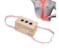 Caja de terapia de moxibustión, caja de moxibustión curativa de terapia fácil de usar de madera para un cuidado saludable(Three holes, blue)