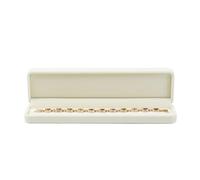 caja de terciopelo para joyas Caja de joyería for anillos terciopelo, caja Beige for pendientes, collar, pulsera, almacenamiento, organizador joyas, joyero for boda(Long chain Box)