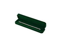 caja de terciopelo para joyas Caja de terciopelo for anillos, joyero verde con piedras preciosas, conjunto pendientes, pulsera, collar, caja organizadora joyas(Long chain box)