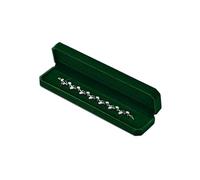 caja de terciopelo para joyas Caja de terciopelo for anillos, joyero verde con piedras preciosas, conjunto pendientes, pulsera, collar, caja organizadora joyas(Long chain box)