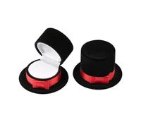 caja de terciopelo para joyas Caja de terciopelo for joyería, contenedor anillo boda for pendientes, collar, pulsera, expositor, 16 estilos, 1 unidad(Hat-black)