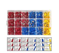 Caja de terminales aislados prensados en frío (280/480/720/1200 piezas) for reparación de arneses automotrices.(1500pcs)