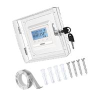 Caja de termostato transparente con protector de pared que garantiza una temperatura ambiente estable en varias cajas de ajuste