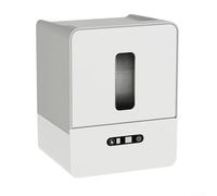 Caja de toallas de papel de inducción automática, organizador de baño conveniente con sensor inteligente, dispensador de pañuelos sin contacto para el hogar (café USB)