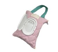 Caja de toallas húmedas, Bolsa impermeable for colgar en el coche, cochecito, toallitas húmedas, pañuelos, multicolor, 21 x 17 cm(Roze)