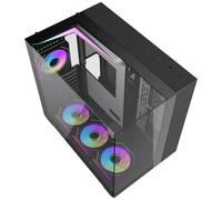 Caja de torre Darkflash TH285A12X-BK media acuario RGB cristal templado
