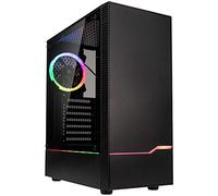Caja de Torre Media ATX Inspire K9 RGB con Panel acristalado, Color Negro