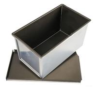 Caja de tostadas con tapa, sartén antiadherente de aleación de aluminio para hornear, superficie lisa para una fácil limpieza (385 g)