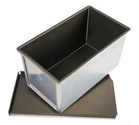 Caja de tostadas con tapa, sartén antiadherente de aleación de aluminio para hornear, superficie lisa para una fácil limpieza (450 g)
