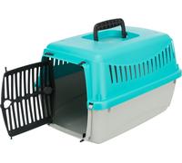 Caja de transporte Capri XXS 26 × 25 × 39 cm gris claro/turquesa