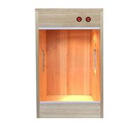 Caja de transporte de alimentación con tanque de Vivarium de madera, caja para reptiles, lagarto, serpiente, araña, compras para mascotas, caja para el hogar, casa para mascotas (marrón 30*30*50cm)