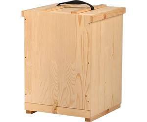 Caja de Transporte de Insectos de Lujo de Madera para 10 Marcos, transportador con Tapa y asa para la Apicultura, 36,5 x 39,5 x 51 cm, Color Natural
