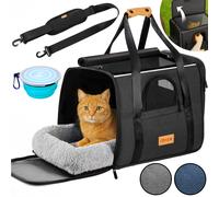 Caja de transporte para gatos antracita 44x34x31cm hasta 20kg