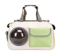 Caja de transporte para gatos, con ventana de burbujas para gatos jóvenes, caja de transporte transpirable para viajes, camping, hospital, senderismo, motocicleta, coche, avión, escuela, exterior