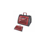 Caja de Transporte Plegable de plástico, 46 x 35 x 33 cm, Color Rojo Antracita