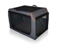 Caja de transporte plegable para perros Knuffelwuff Alverstone para el coche con marco de aluminio para el maletero XXL, 106 x 71 x 69 cm