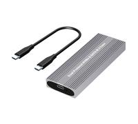 Caja de unidad USB C 3.2 para protocolos dobles NVMe de 10 Gbps con marco de aluminio sin herramientas caja de disco sólido