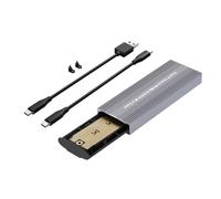 Caja de unidad USB C 3.2 para protocolos dobles NVMe de 10 Gbps con marco de aluminio sin herramientas caja de disco sólido