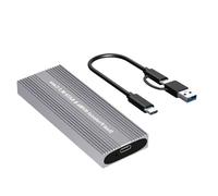 Caja de unidad USB C 3.2 para protocolos dobles NVMe de 10 Gbps con marco de aluminio sin herramientas caja de disco sólido