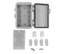 Caja de unión eléctrica IP67 ABS impermeable Recinto de plástico con cubierta con bisagras soportes de placa de montaje 100x150x90 mm para proyectos eléctricos interiores al aire