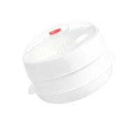 Caja de vapor apta para microondas con mango ergonómico ancho, tapa transparente y ventilación para materiales de calefacción eficientes, diseño de múltiples capas, calentadores de alimentos de cocina