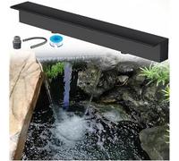 Caja de vertido de cascada de acero inoxidable para piscinas y jardines al aire libre, diseño duradero incrustado en la pared que mejora las características del agua
