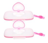 Caja de viaje de toallitas para bebés 2 piezas de limpieza portátil Case de toallitas fáciles fácilmente recolector de tejido húmedo con chanche para la mochila del cochecito de la bolsa de pañales
