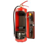 Caja de vino extintor de incendios, gabinete de licor, soporte oculto para botellas, regalo creativo del tesoro del whisky, organizador de vino de escritorio, decoración divertida de bar para hombres