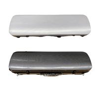Caja de violín compuesto de carbono 4/4, negro o blanco, formato rectangular, muy estable, 2,6 kg (blanco)
