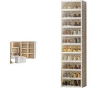 Caja de zapatos plegable, zapatero de plástico