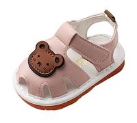 Caja de zapatos sandalias infantiles verano playa zapatos en plena zapatilla casual suela de goma niño en la corta edad primera marcha princesa sandalias caja almacenamiento joyería transparente, rosa