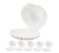 Caja Decorativa de Conchas Marinas en Tonos Perla 12 Unidades Pp