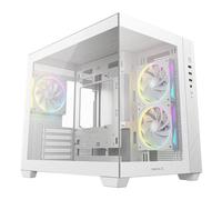 Caja DeepCool CG330 3F WH micro ATX blanca con vidrio templado y 3 ventiladores ARGB