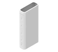 Caja del Banco de energía para Xiaomi Cubierta de Silicona 20000mAh Paquete de batería Externa para Xiao mi (Blanco)