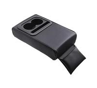 Caja del reposabrazos del coche Reposabrazos de coche Cojín Portavasos Trasero para Asiento Mayor Soporte Codo Coche Brazo Vehículo Almacenamiento(Negro)
