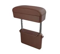 Caja del reposabrazos del coche Reposabrazos Universal para coche, soporte para reposabrazos de cuero PU, cojín de soporte para codo, organizador de altura ajustable, accesorios para coche(Marrón)