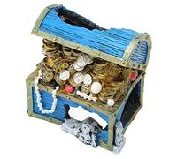 Caja del Tesoro del Acuario Decorativa, Adorno del Cofre del Tesoro del Acuario Adorno de la Caja de la Joyería Submarina para el Acuario de Peces Decoración del Paisaje del