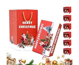 Caja desplegable de Navidad, plegable, caja de rebote de dinero de Navidad, funda reutilizable para sobres rojos, recuerdos de niños, eventos de graduación, bodas, reuniones de adultos