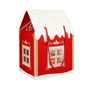 Caja, diseño de cabaña del país de las maravillas, decoración navideña, paquete de regalo festivo para el hogar, estante de exhibición de estante del país de las maravillas, estante de embalaje de