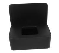 Caja Dispensadora de Toallitas Húmedas con Tapa, Plástico Negro | Mecanismo de Salida, Resistente al Agua Manchas, Mantenimiento Fácil, Estilo Moderno para Salón y Cocina