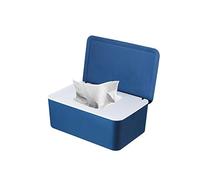 Caja dispensadora de toallitas húmedas para bebés, seguro y respetuoso con el medio ambiente para mantener las toallitas húmedas frescas, almacenamiento de pañuelos en casa y oficina (azul)