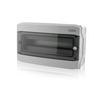 Caja distribución cuartos húmedos 1fila montaje superficie Puerta transparente